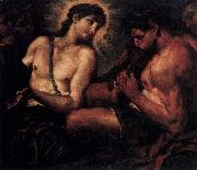 Johann Carl Loth Apollo, Pan, and Marsyas oil painting artist